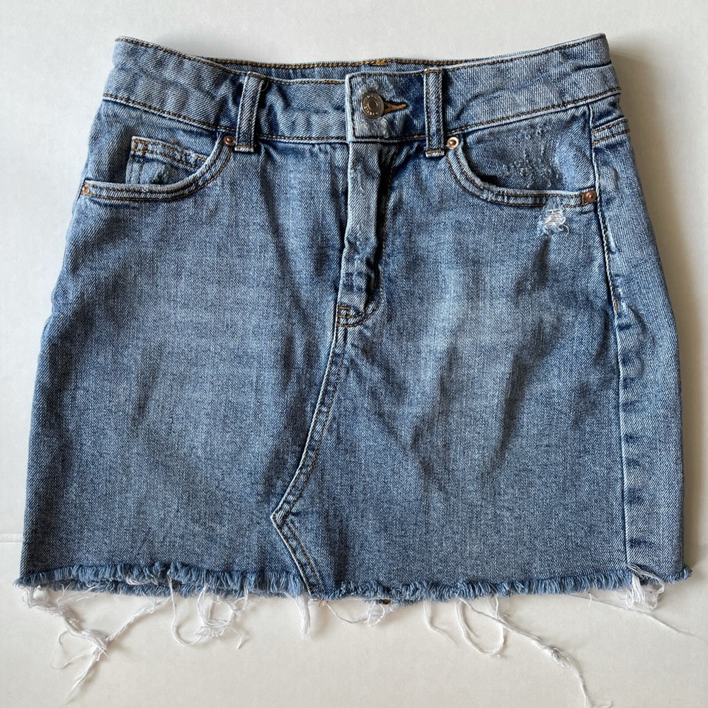 Wild fable raw hem denim skirt